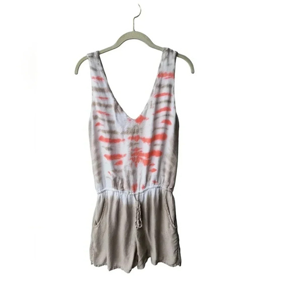 Young Fabulous and Broke Boho Festival Sleeveless Rayon Tie Dye Short Romper, S - Picture 10 of 10